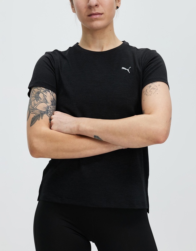 Women Sports Short Sleeve T-Shirts | Favourite Heather SS Running Tee – AU51896