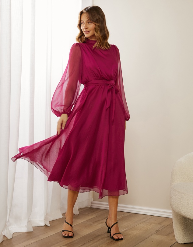 Women Long Sleeve Dresses | Carli Midi Dress – XM69035
