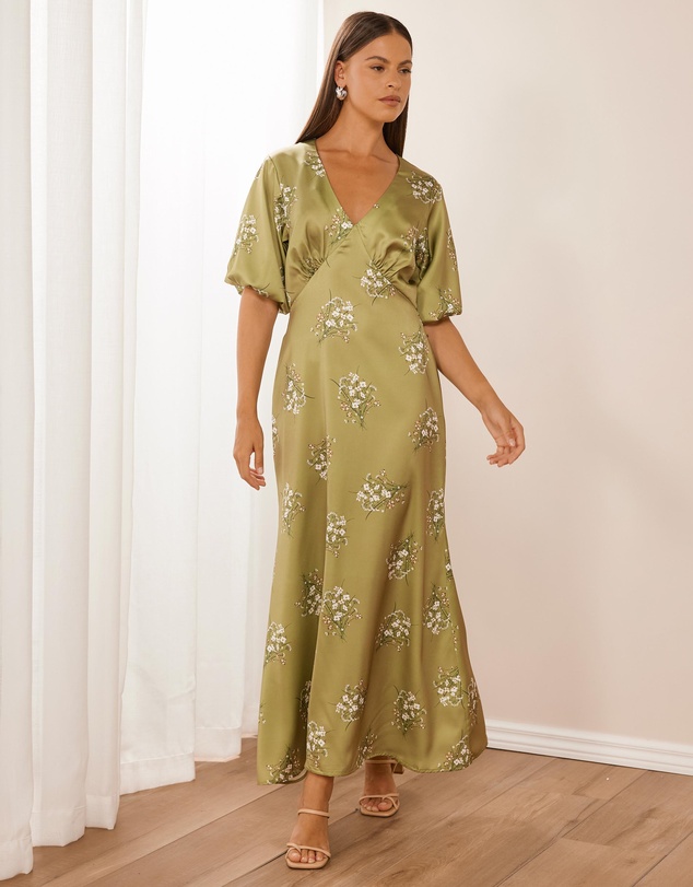 Women Dresses | Jade Satin Midi Dress – RJ43263