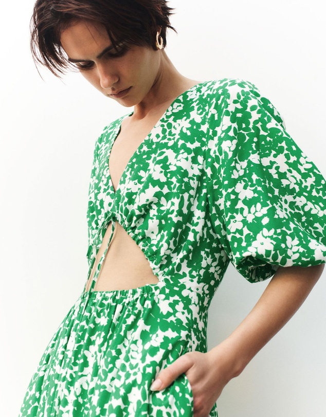 Women Midi Dresses | Arosa Short Sleeve Cut Out Midi Dress – MT11603