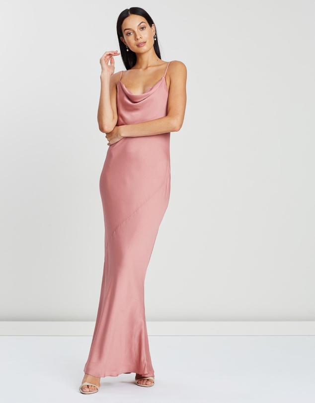 Women Dresses | Luxe Bias Cowl Slip Dress – GL36215