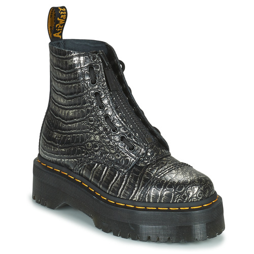 Women Ankle boots / Boots | Dr. Martens Sinclair Gunmetal Wild Croc Emboss Black – ACA0770