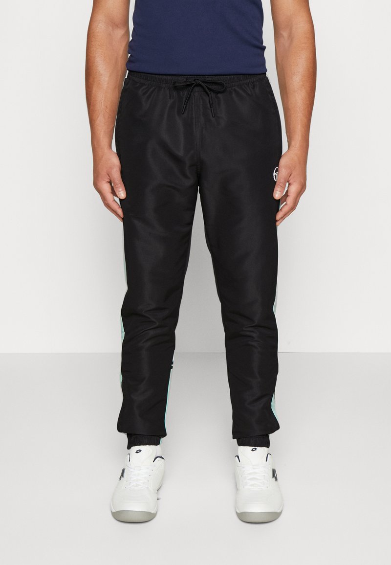 Men’s Long trousers | Sergio Tacchini DEN PANT – Tracksuit bottoms – black/ocean wave/black – HC68604
