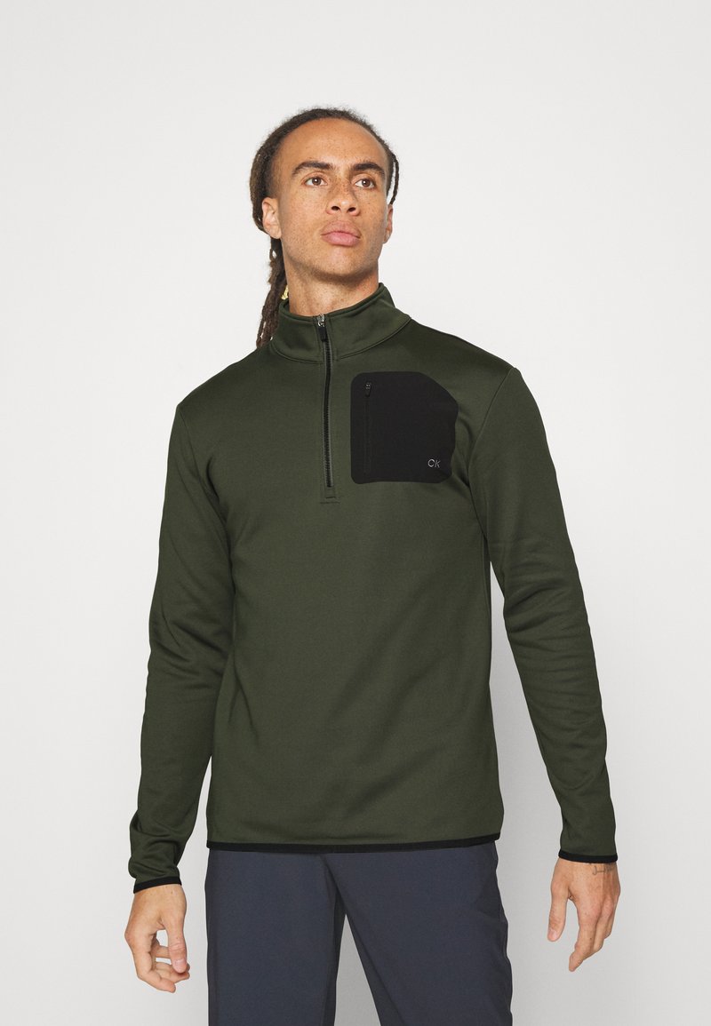 Men’s Sweatshirts | Calvin Klein Golf DELTA ZIP MID LAYER – Sweatshirt – khaki/dark green – VT69247