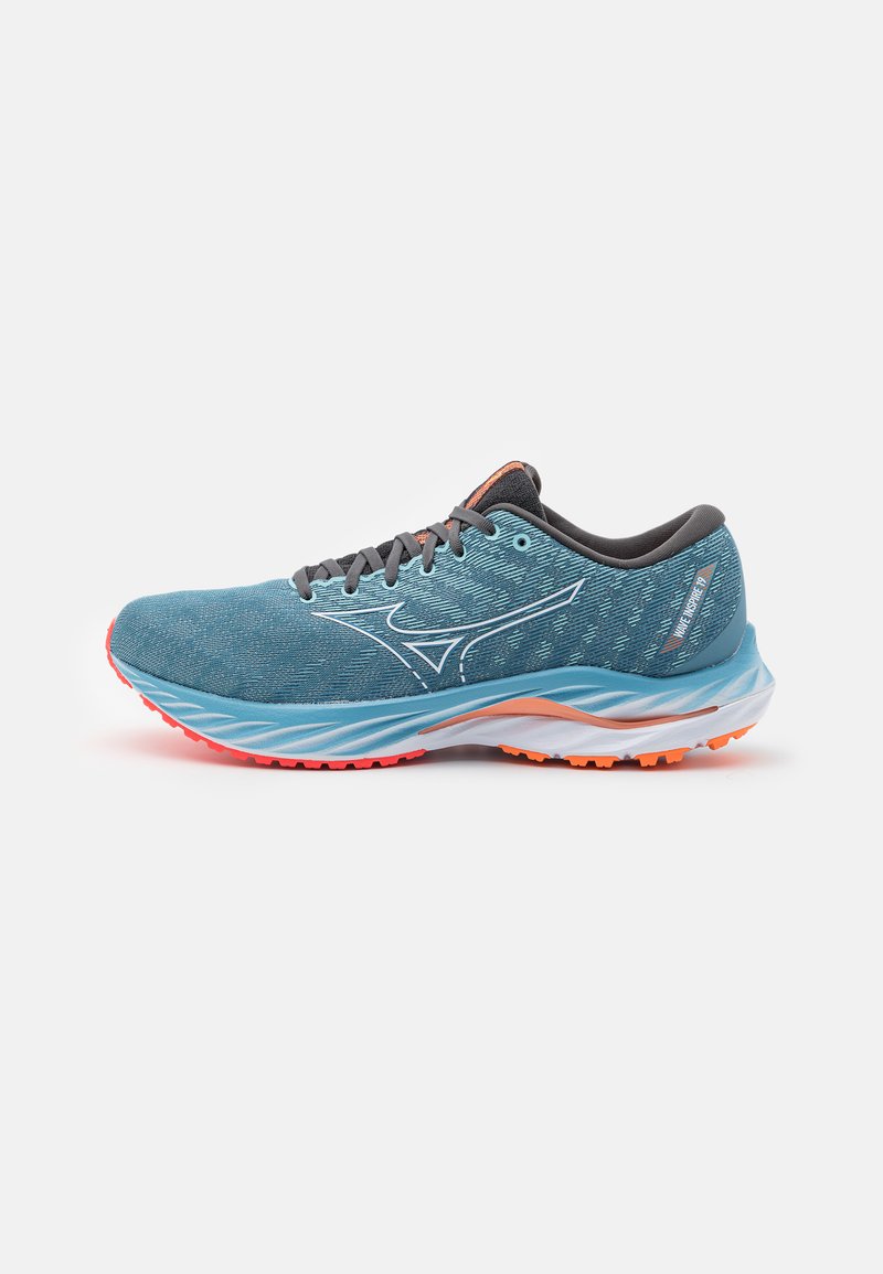 Men’s Cushioned Running Shoes | Mizuno WAVE INSPIRE 19 – Stabilty running shoes – provincial blue/white/light orange/blue – HL09192