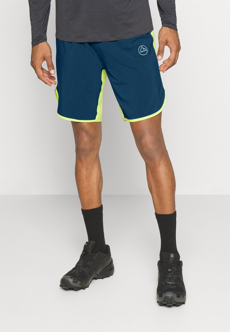 Men’s Shorts | La Sportiva SUDDEN SHORT – Sports shorts – storm blue/lime punch/blue – SL40659