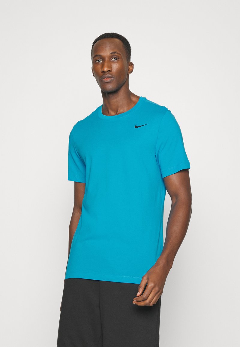 Men’s T-Shirts | Nike Performance TEE CREW SOLID – Sports T-shirt – laser blue/black/blue – EP51349