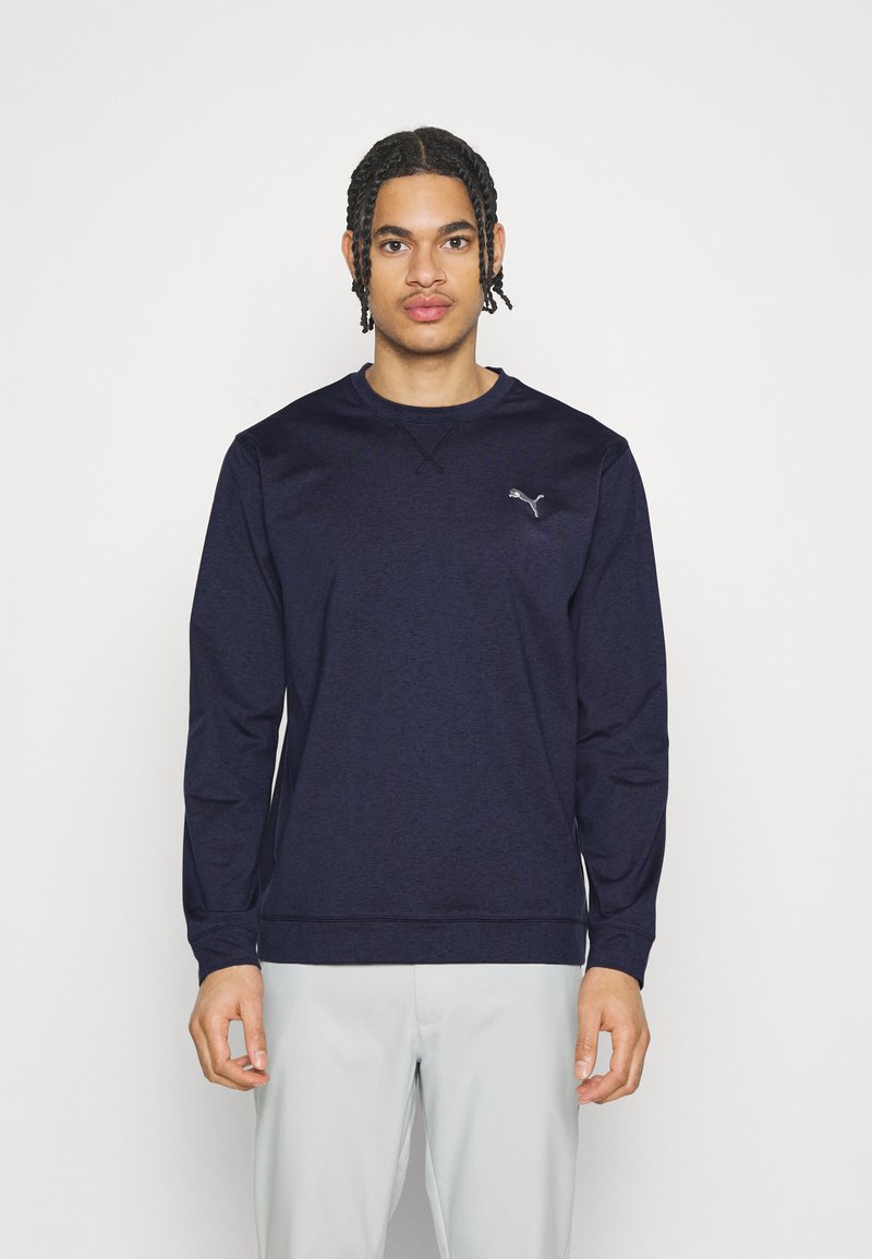 Men’s Sweatshirts | Puma Golf CLOUDSPUN HEATHER CREWNECK – Sweatshirt – navy blazer heather/dark blue – YW39762