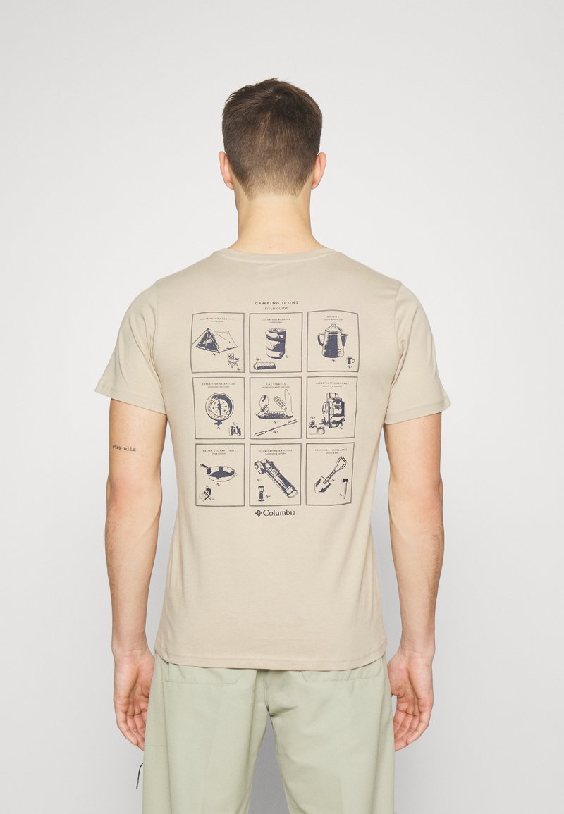 Men’s T-Shirts | Columbia RAPID RIDGE BACK GRAPHIC TEE – Print T-shirt – ancient fossil/beige – WW95775